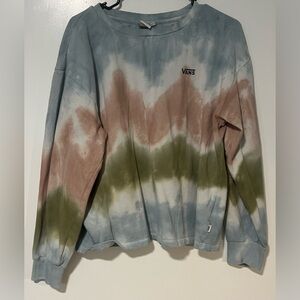 VANS Crew Neck Multicolor  Tie Dye Sweatshirt SZ Large